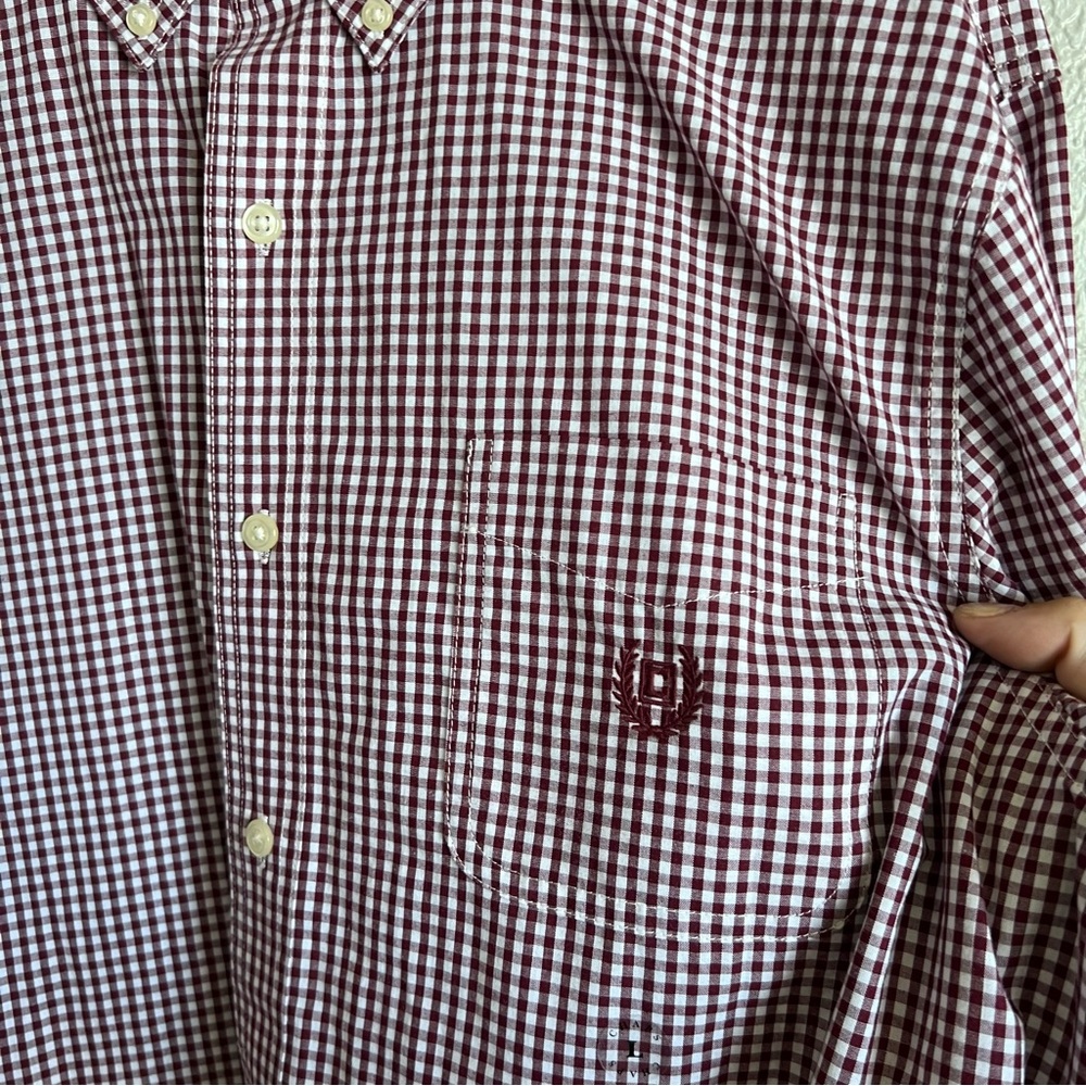 Mens Chaps Button Down Collared shirt size large plaid shirt NWT - Picture 3 of 6